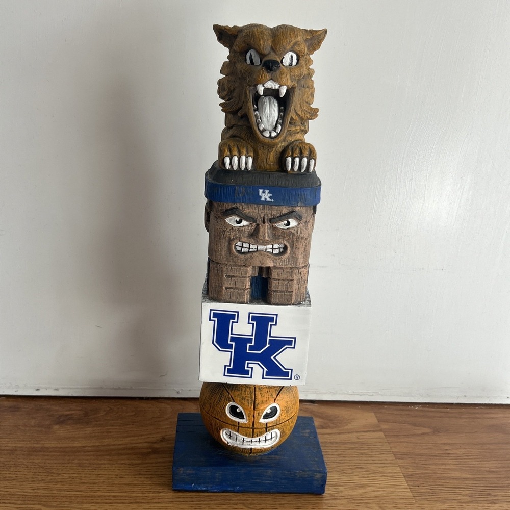 University Of  Kentuky Wild Cats NCAA Collectible Tiki Totem Pole College Mascot